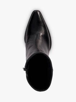 Dune London Paxten Leather Western Ankle Boots - view 2, Black