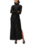 PAIGE Lucca Jacquard Velvet Dress, Black