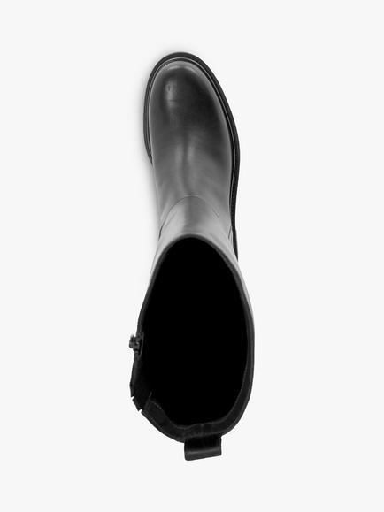 Dune London Tilings Leather Boots, Black - view 2, Black