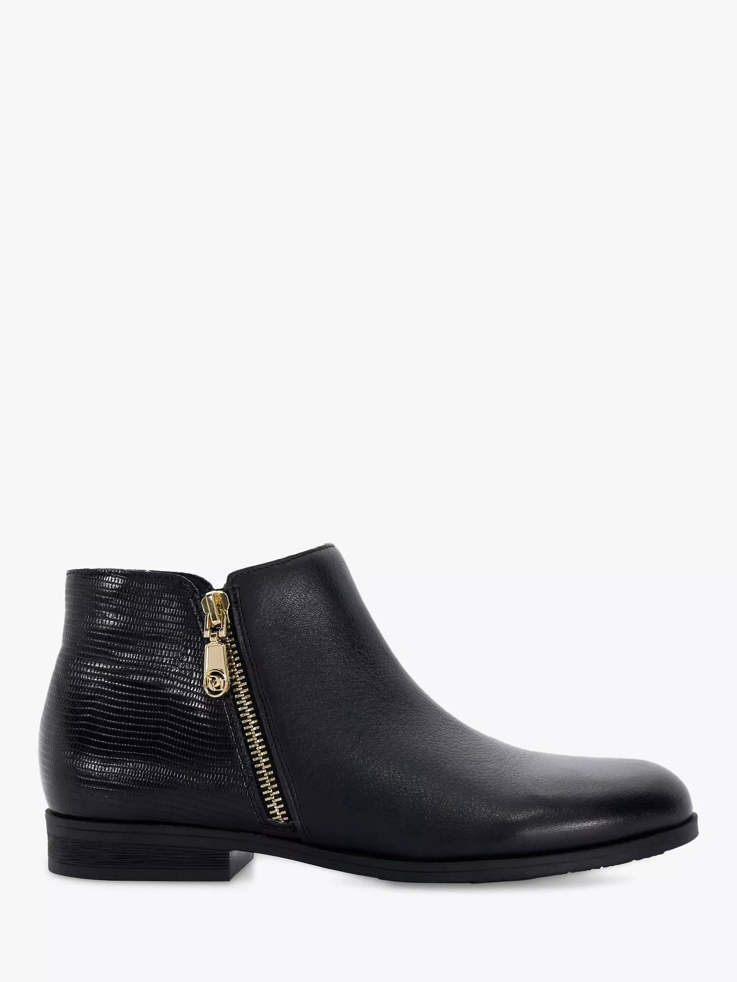 Dune Pandias Leather Ankle Boots Black