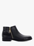 Dune London Pandias Leather Ankle Boots, Black