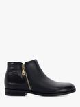 Dune Pandias Leather Ankle Boots, Black