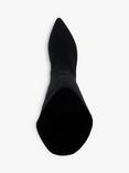 Dune London Sera Suede Pointed Knee High Boots, Black