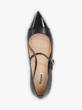 Dune Hastie Leather Pointed Ballerina Pumps