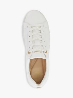 Dune London Elli Metallic Trim Trainers, White - view 2, White