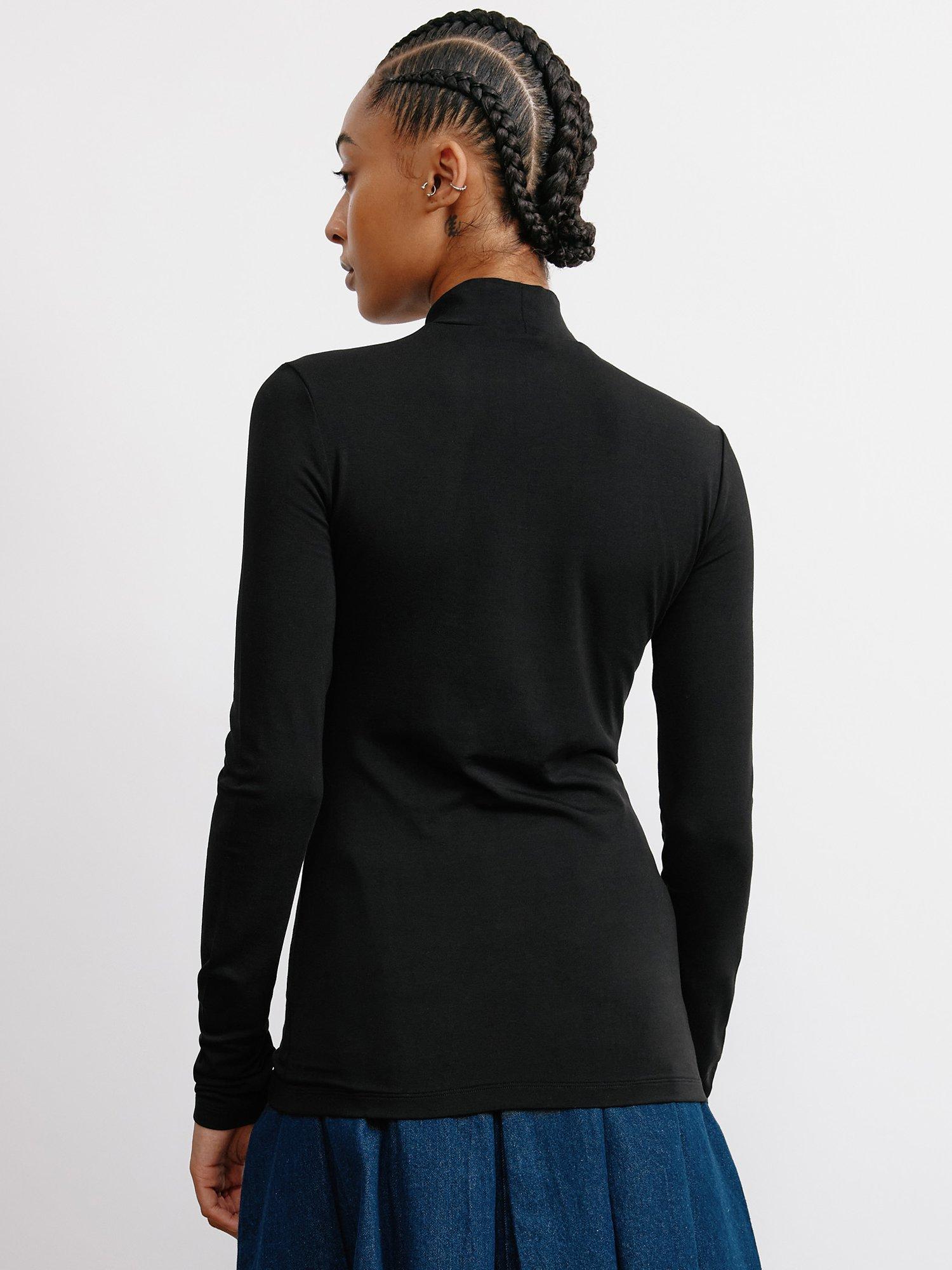 Product image 2 of 5, which shows Albaray Jersey Turtle Neck Top, Black, 8
