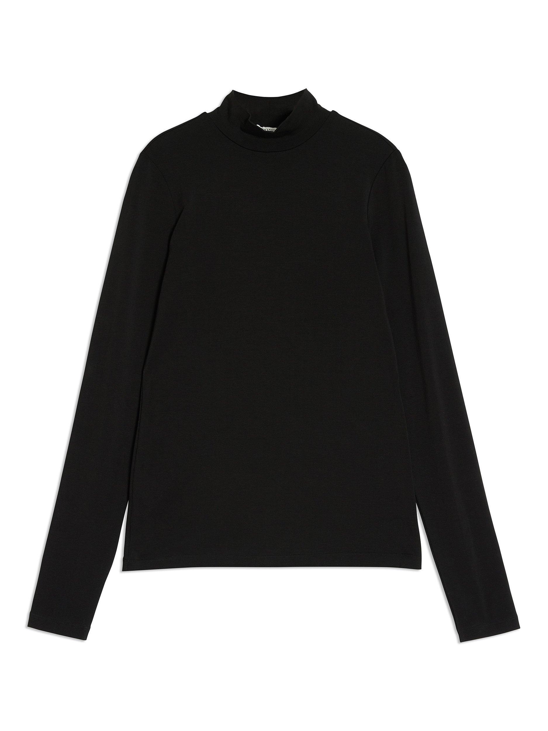Product image 5 of 5, which shows Albaray Jersey Turtle Neck Top, Black, 8