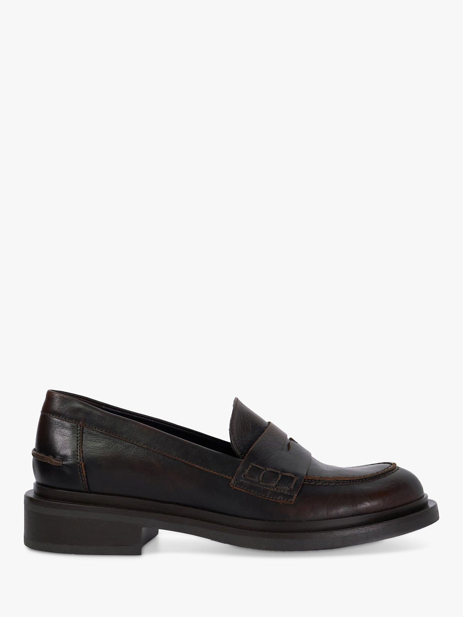 Dune London Giri Leather Loafers, Brown