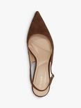 Dune London Celinna Suede Heeled Slingback Pointed Courts