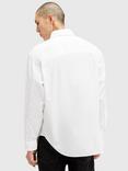 AllSaints Sutta Organic Cotton Long Sleeve Shirt, White