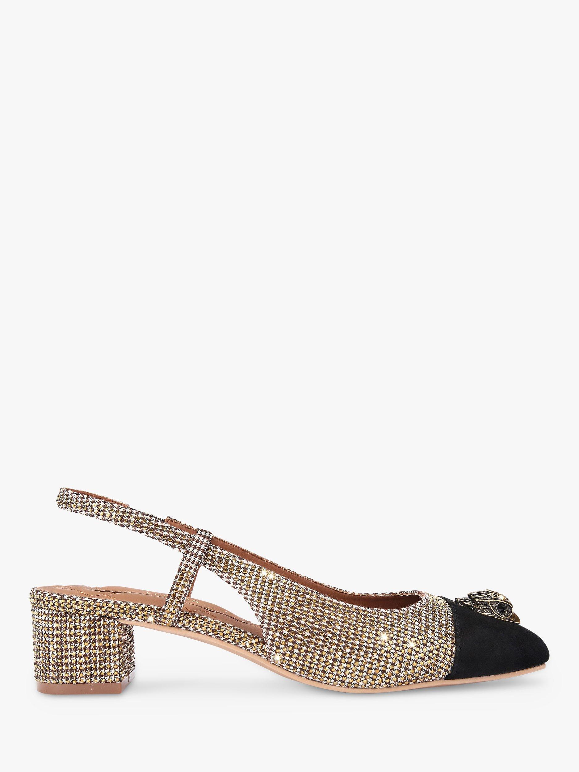 Product image 1 of 5, which shows Kurt Geiger London Sloane Slingback Courts, Beige/Multi, 3