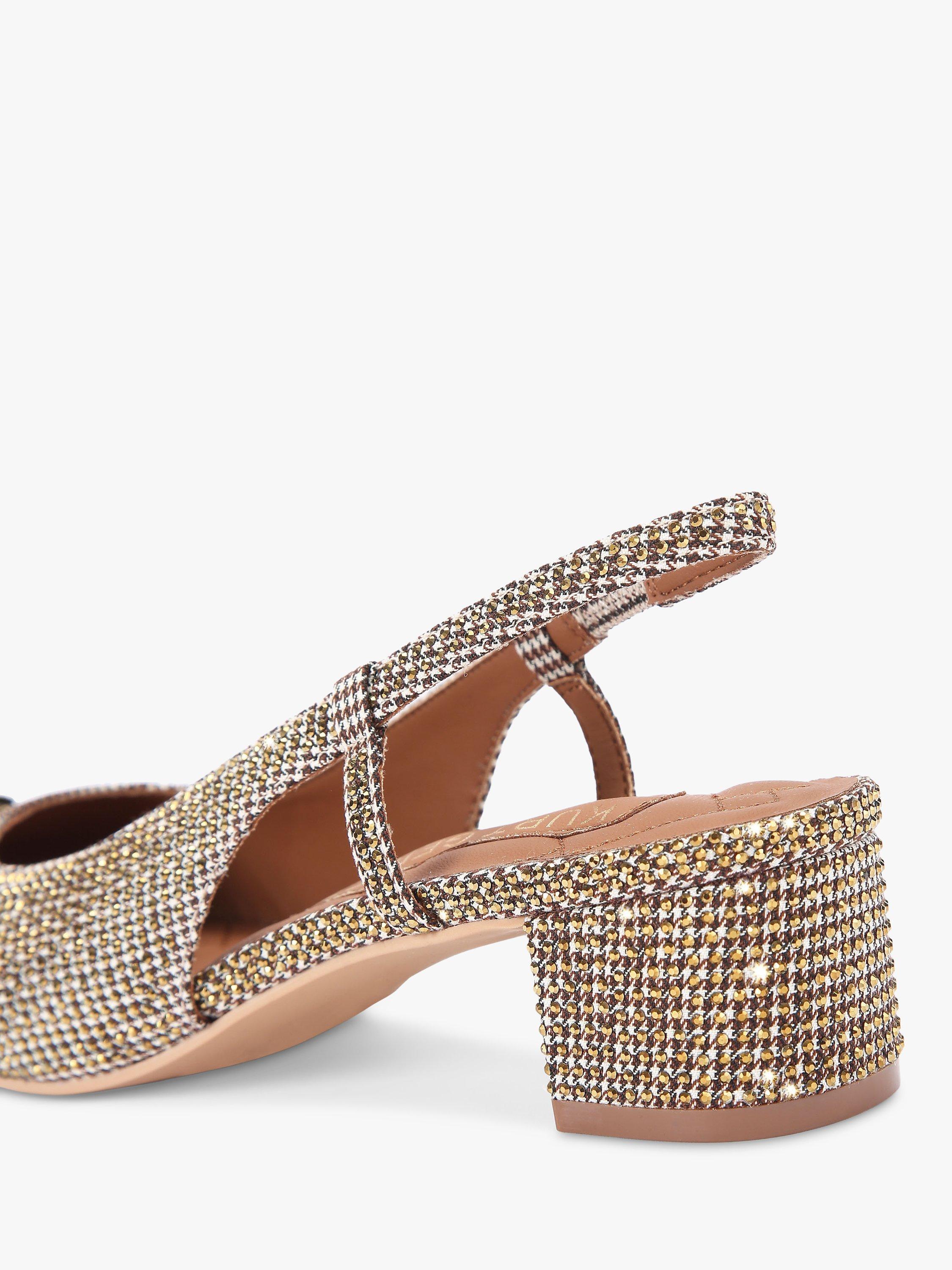 Product image 4 of 5, which shows Kurt Geiger London Sloane Slingback Courts, Beige/Multi, 3
