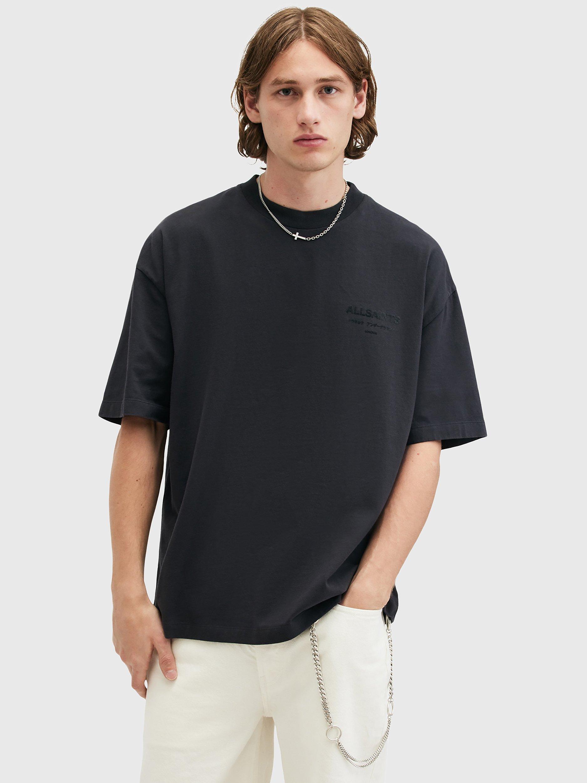 AllSaints Xander Crew T-Shirt, Grey Mid