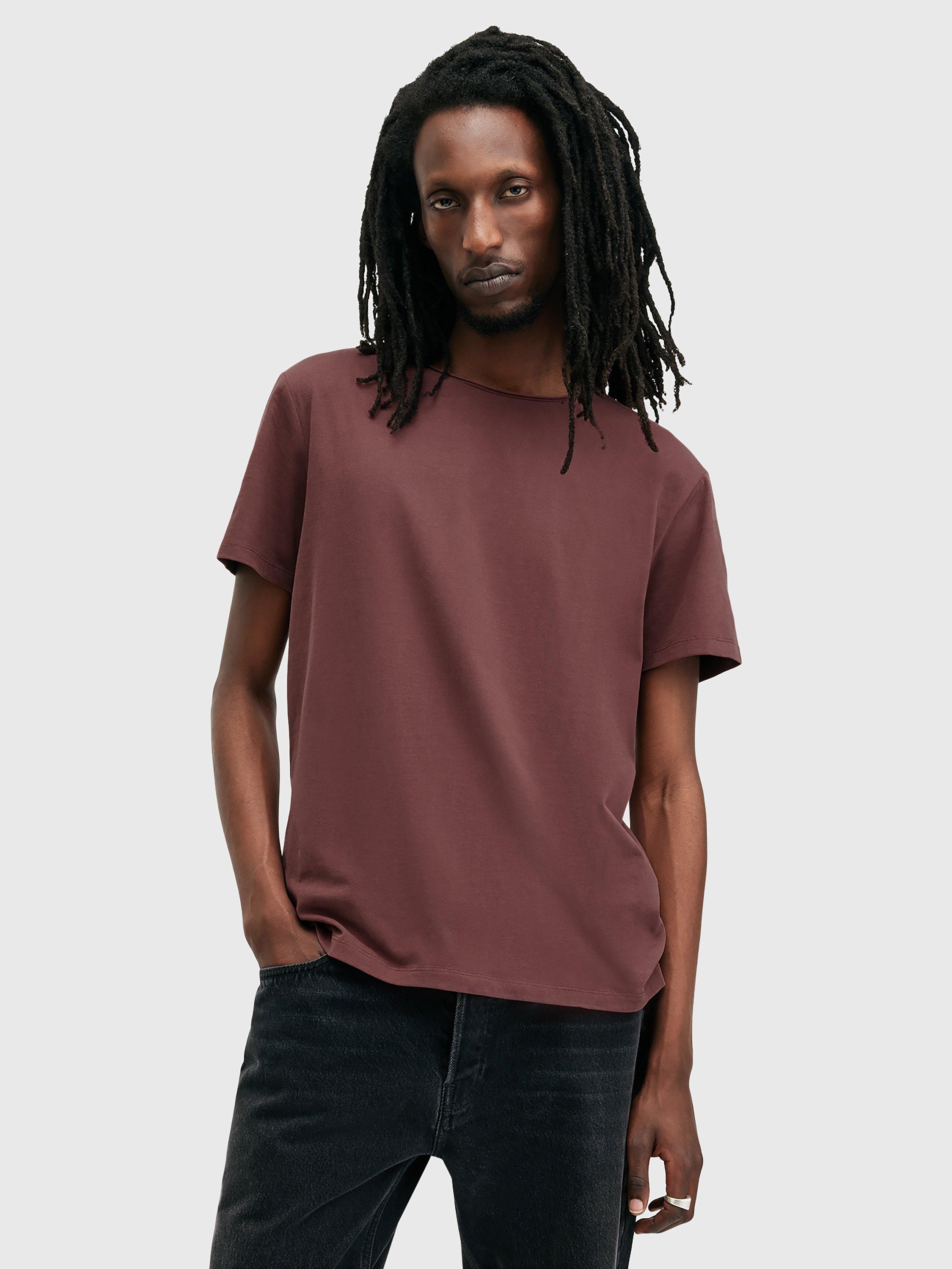 AllSaints Bodega Crew Neck Cotton T-Shirt, Moretti Red
