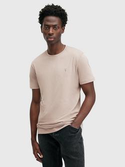 AllSaints Brace Crew Cotton T-Shirt, Natural Taupe