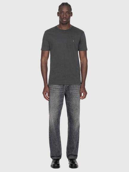 AllSaints Brace Crew Cotton T-Shirt - view 2, Grey Mid