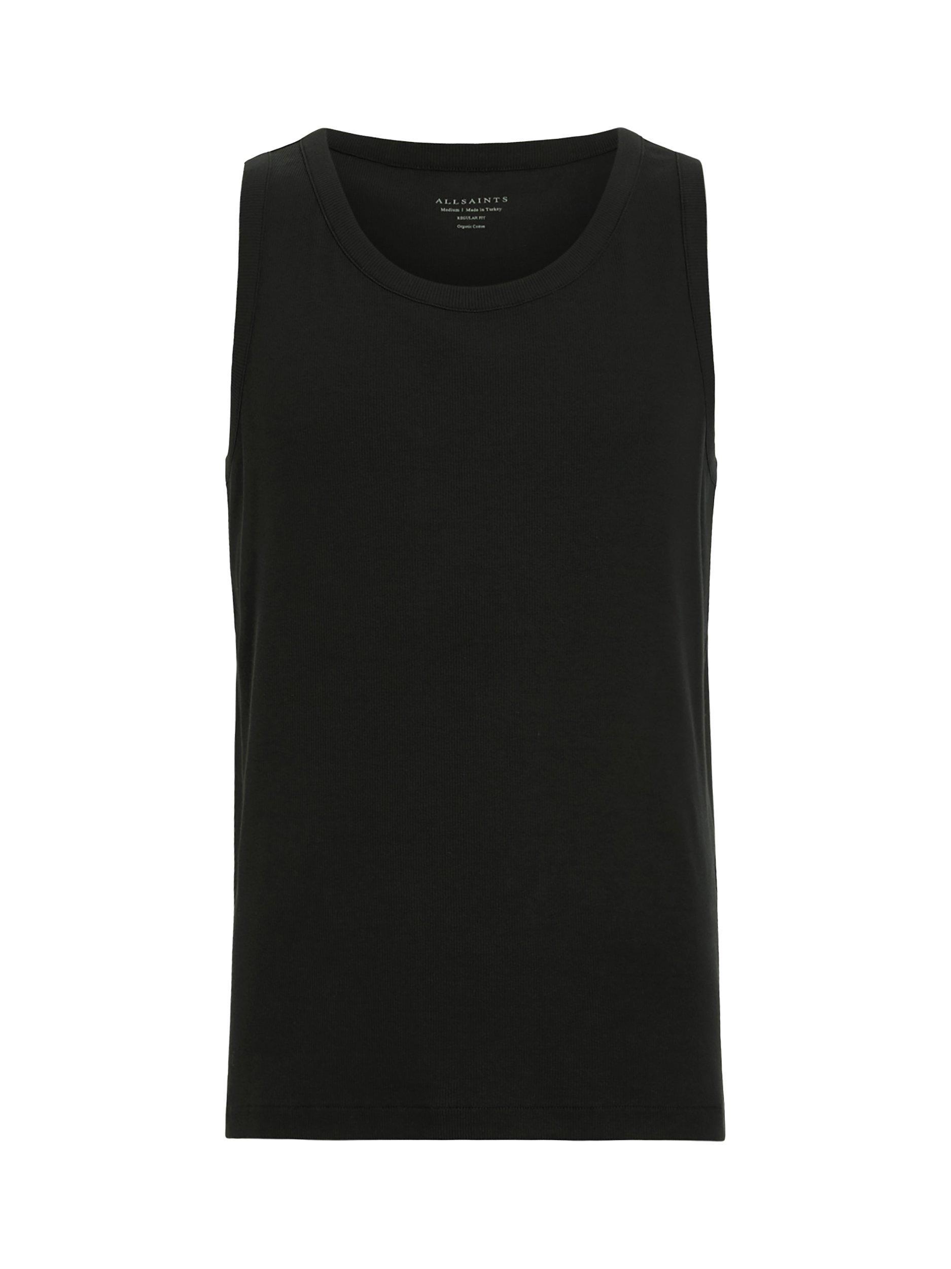 Product image 4 of 7, which shows AllSaints Edwards Organic Cotton Blend Vest, Black, XS