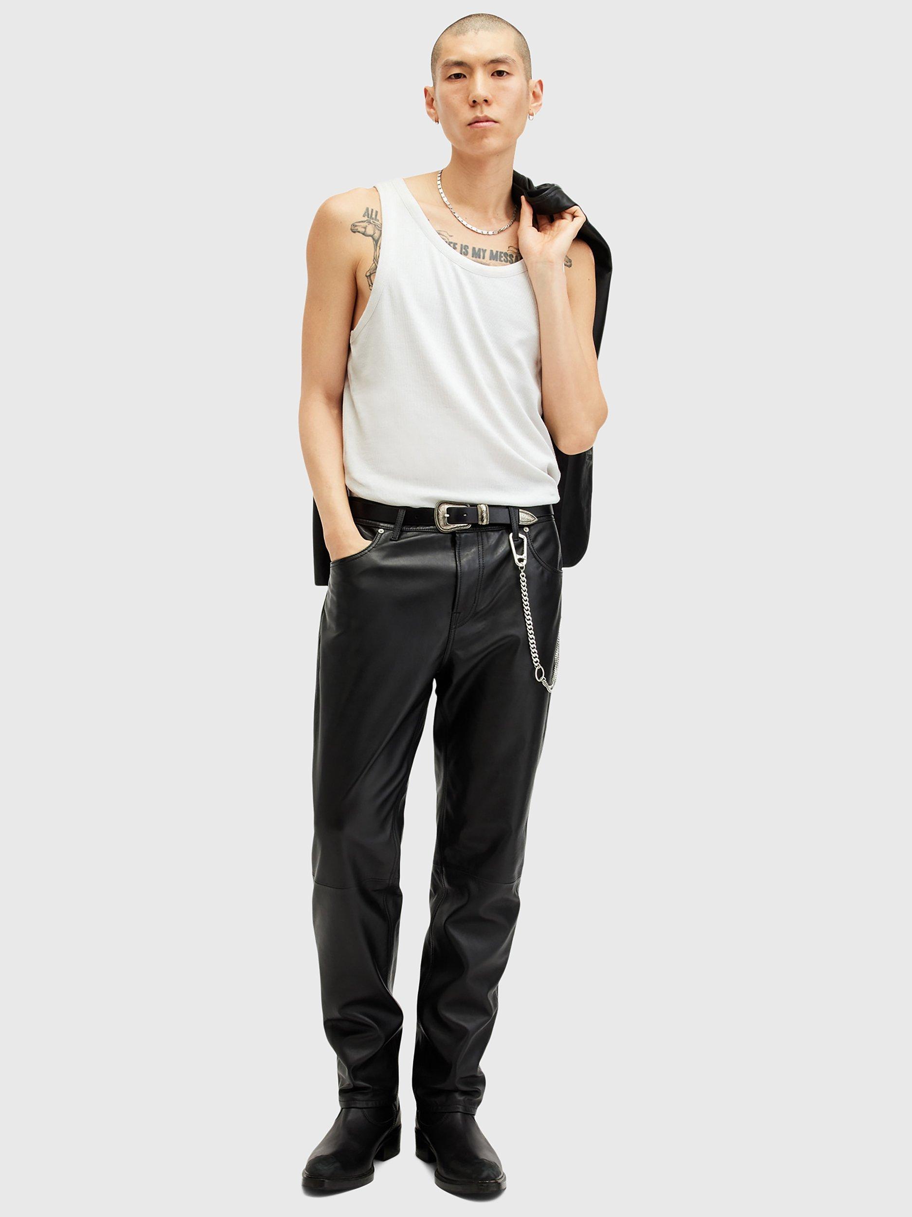 Product image 3 of 9, which shows AllSaints Edwards Organic Cotton Blend Vest, White, XS