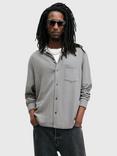 AllSaints Cudi Long Sleeve Shirt, Grey Mid