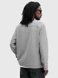 AllSaints Cudi Long Sleeve Shirt, Grey Mid