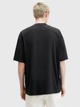 AllSaints Burden Crew Cotton T-Shirt, Black Nearly Black