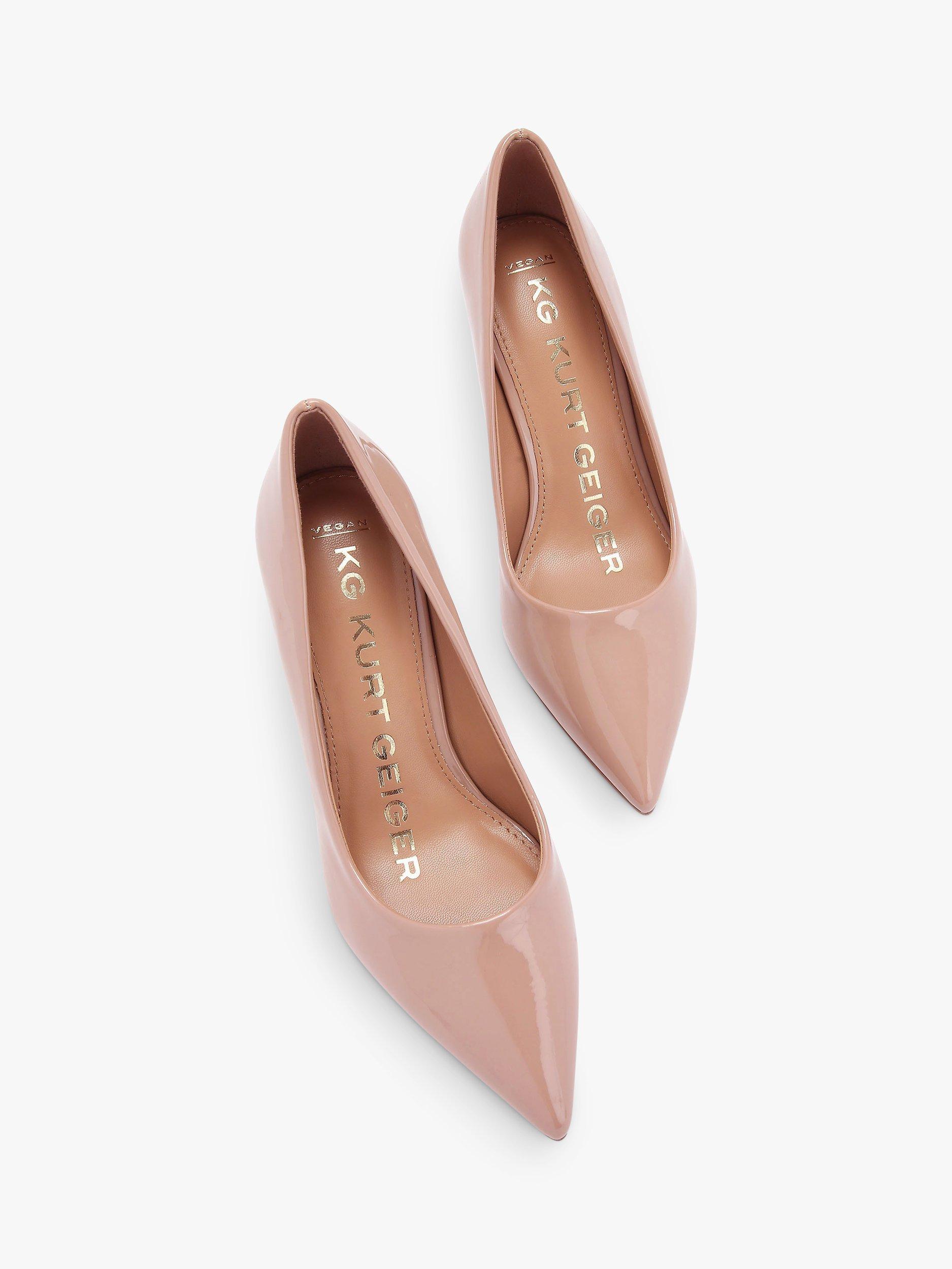 KG Kurt Geiger Aiden Pointed Heeled Courts, Pink Blush, 3