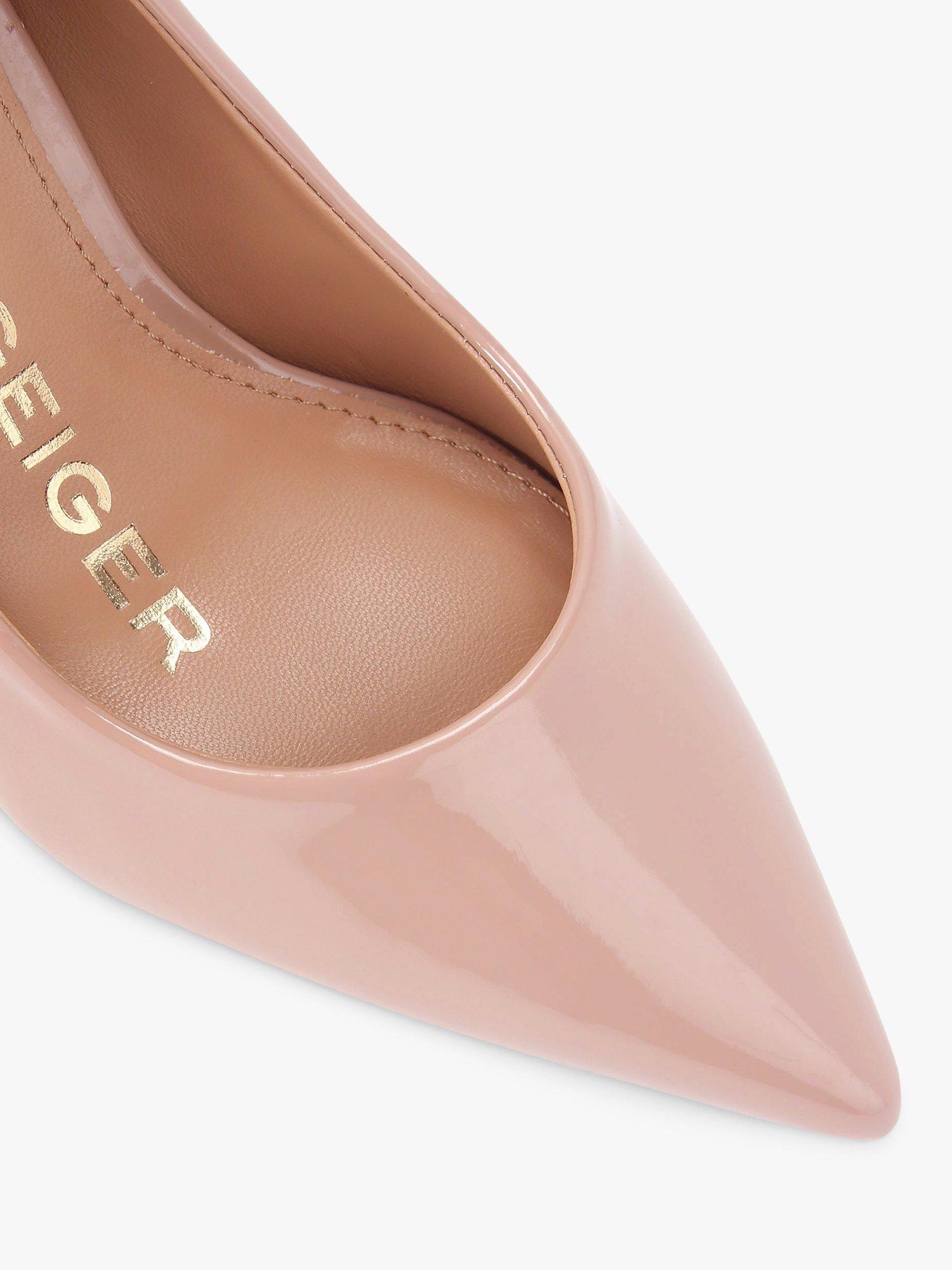 KG Kurt Geiger Aiden Pointed Heeled Courts, Pink Blush, 3