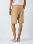 John Lewis Cotton Cashmere Lounge Shorts, Blue Navy, Natural Sand