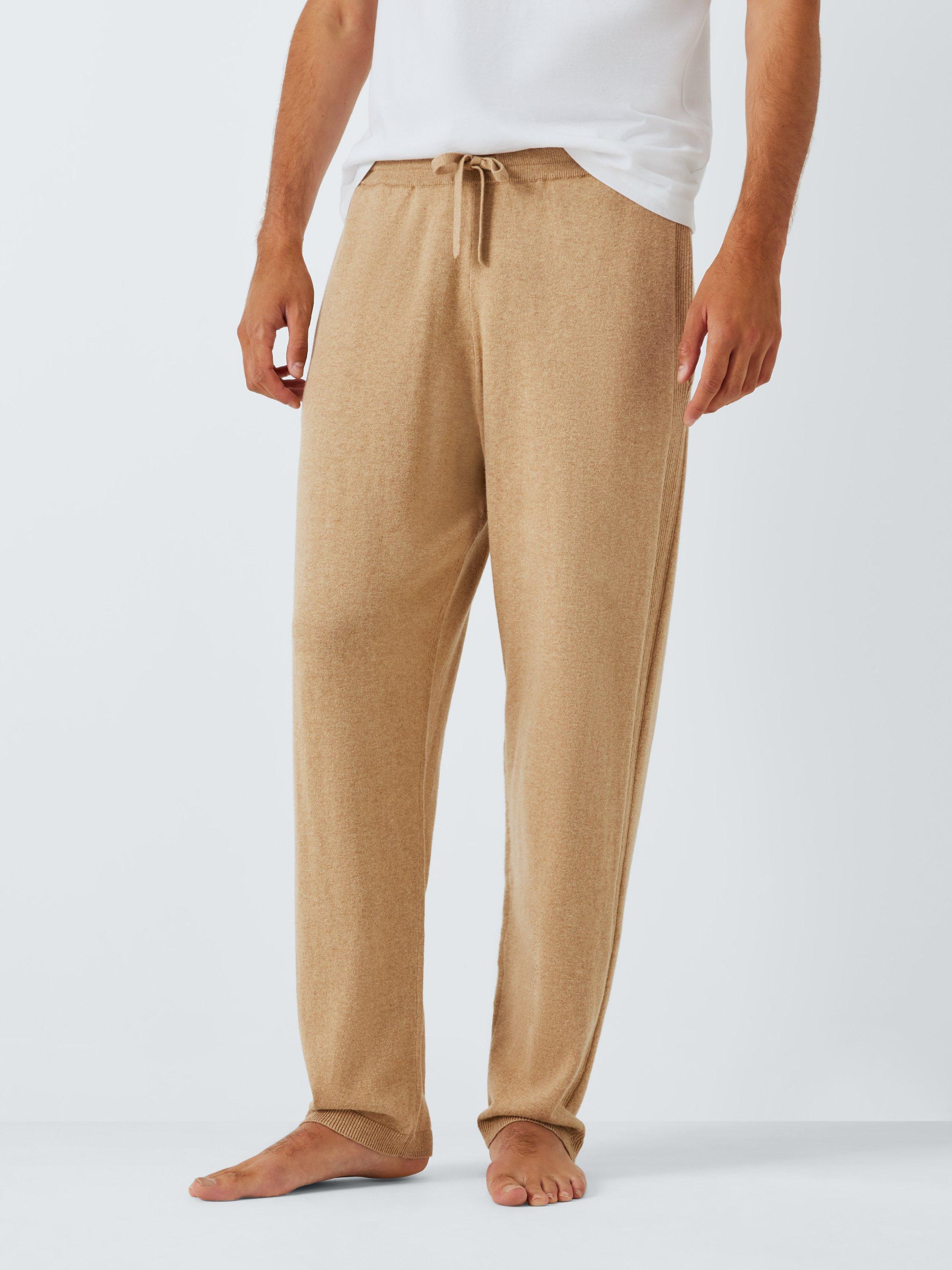 John Lewis Cotton Cashmere Lounge Trousers Natural Sand