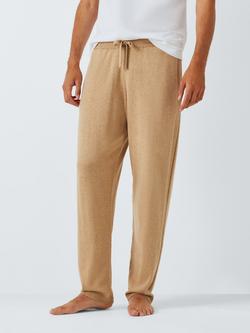 John Lewis Cotton Cashmere Lounge Trousers, Natural Sand, Natural Sand