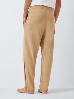 John Lewis Cotton Cashmere Lounge Trousers, Natural Sand - view 2, Natural Sand