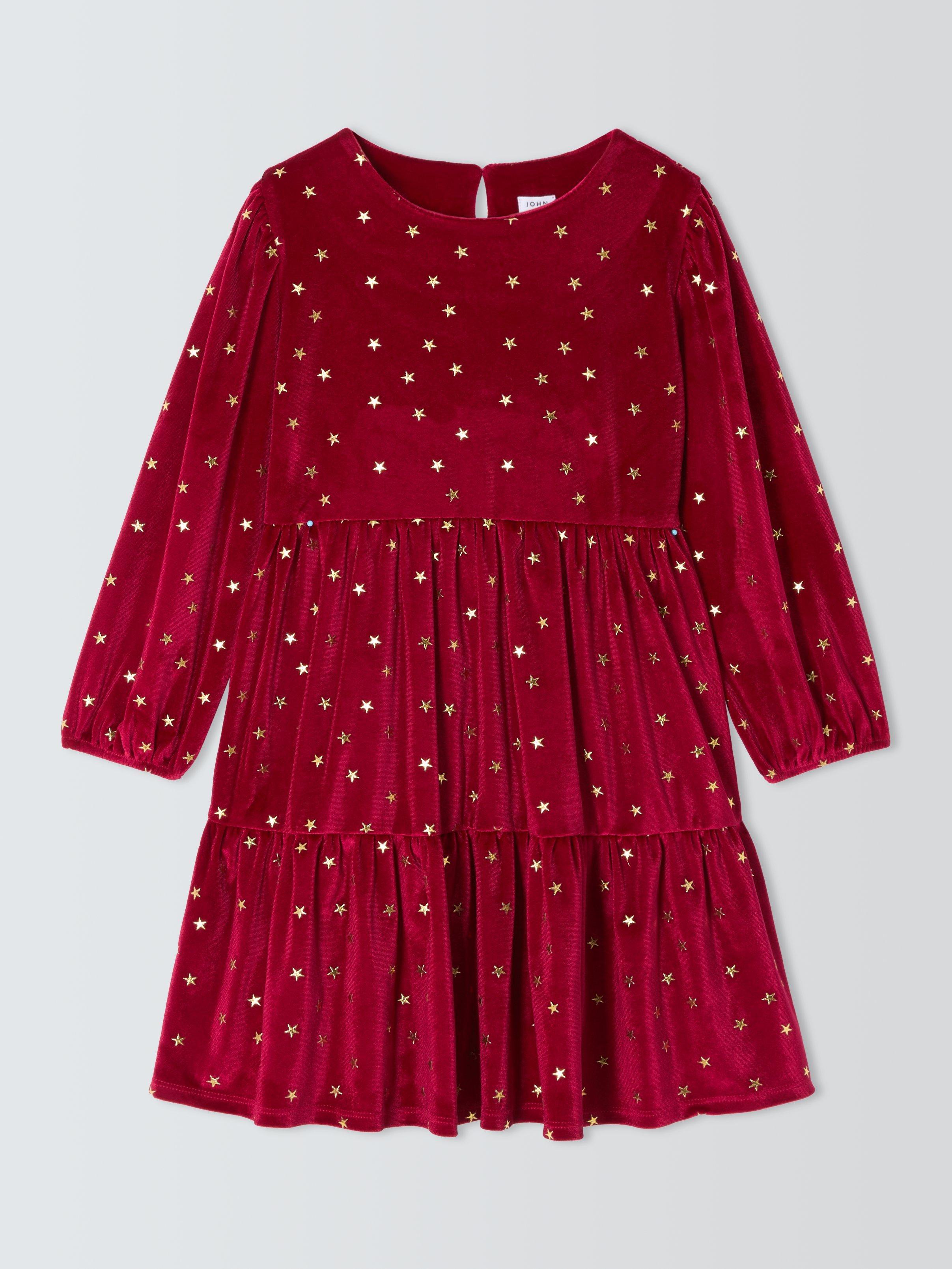 John lewis red velvet dress best sale