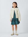 John Lewis Kids' Velour Stars Party Dress, Teal