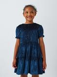 John Lewis Kids' Glitter Velour Party Dress, Multi