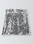 John Lewis Kids' Sequin Mini Skirt, Silver