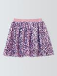 John Lewis Kids' Sequin Party Skirt, Pink