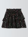 John Lewis Kids' Mesh Sequin Skirt, Black/Multi