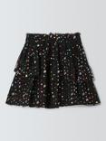 John Lewis Kids' Mesh Sequin Skirt, Black/Multi