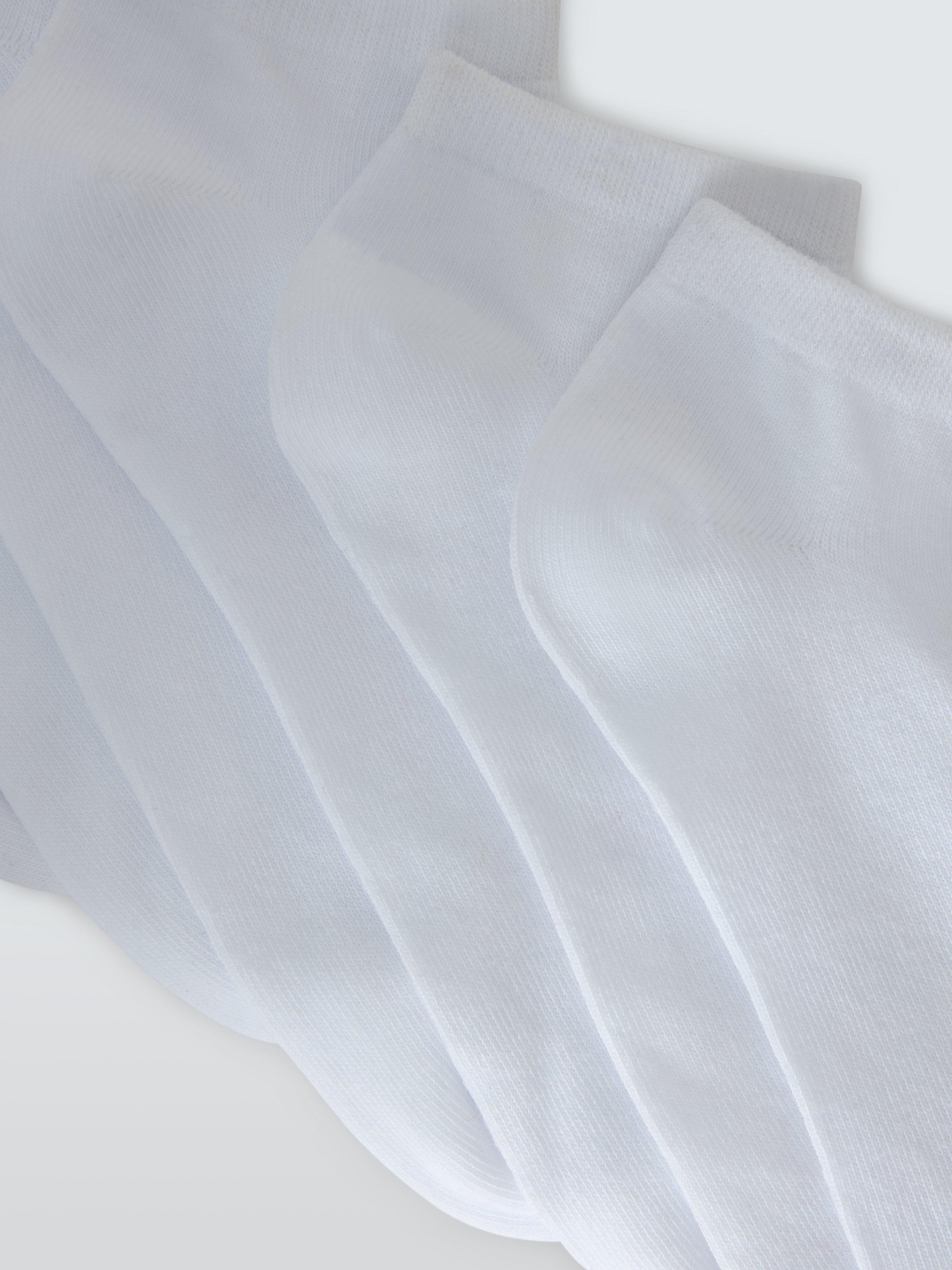 Product image 2 of 2, which shows John Lewis Cotton Mix Trainer Socks, Pack of 7, White, S-M