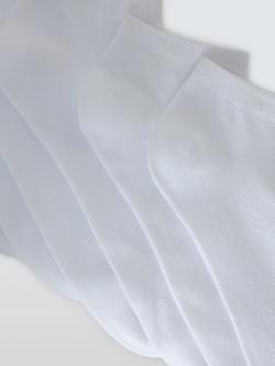 John Lewis Cotton Mix Trainer Socks, Pack of 7 - view 2, White