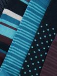 John Lewis Stripe & Spot Pattern Socks, Pack of 5, Multi