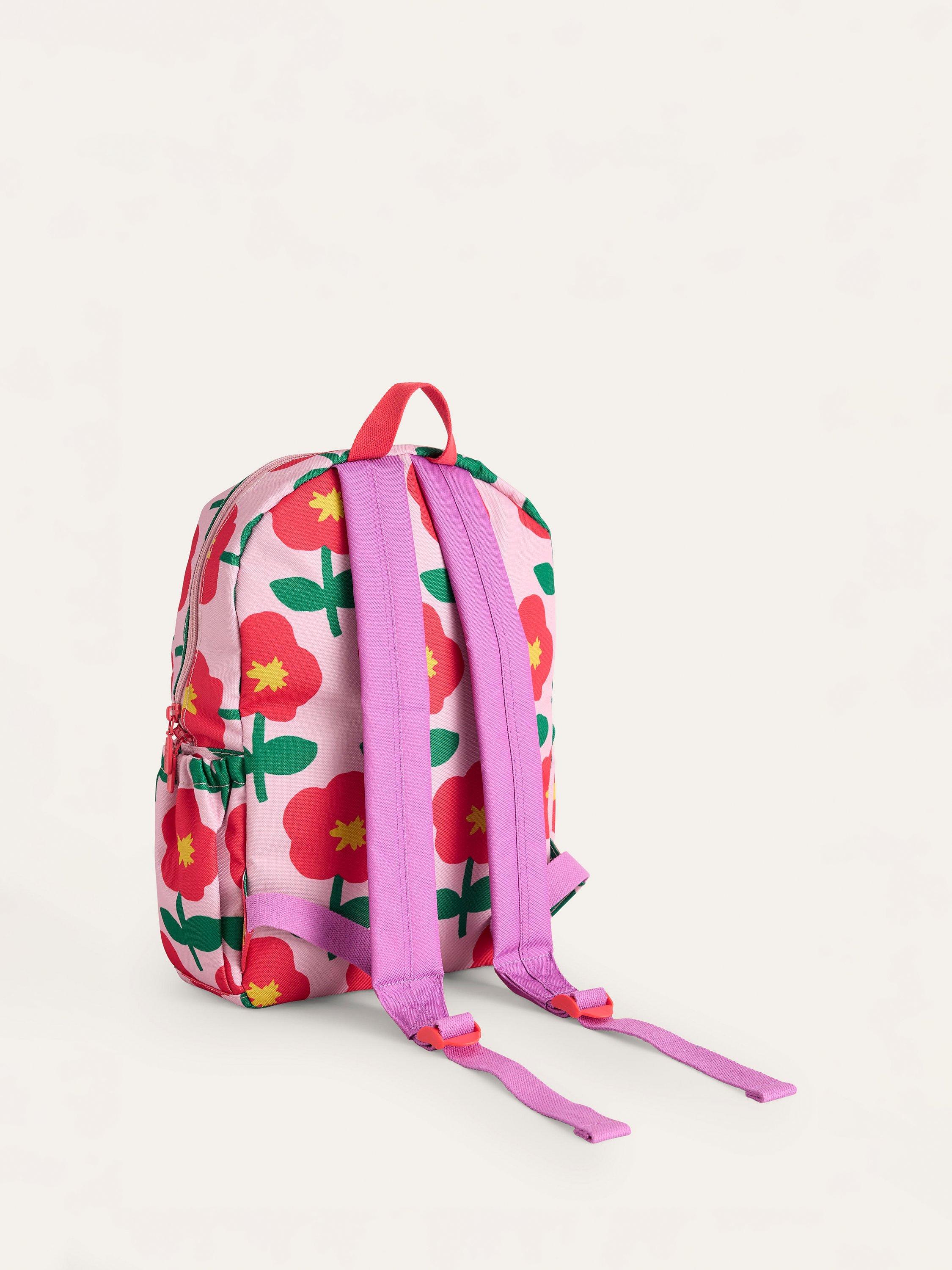 Mini Boden Kids Flower Print Backpack Pink