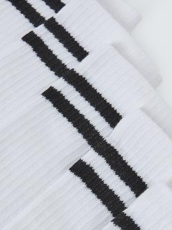 John Lewis Top Stripe Socks, Pack of 5, Multi - view 2, Multi
