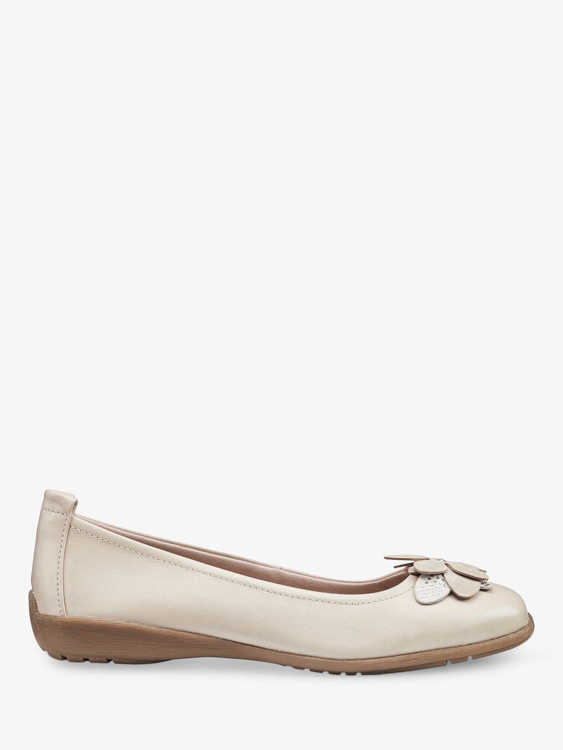Hotter Paradise Leather Pumps, Soft Beige
