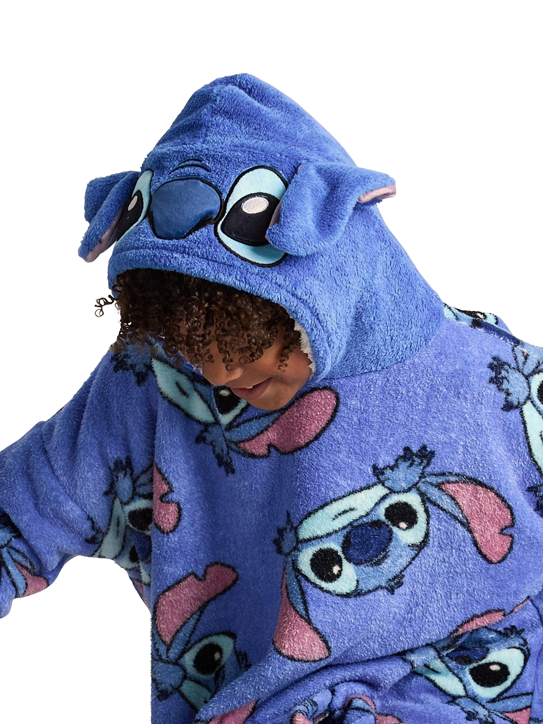 Product image 2 of 3, which shows Brand Threads Kids' Stitch Hooded Blanket, Blue, S-M