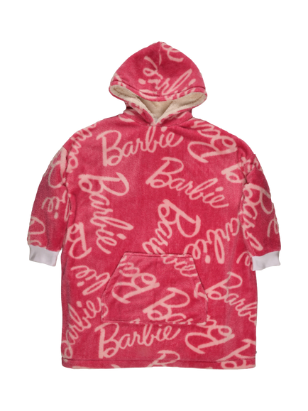 Brand Threads Kids' Barbie Hooded Blanket, Pink, Pink