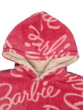 Brand Threads Kids' Barbie Hooded Blanket, Pink