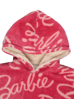 Brand Threads Kids' Barbie Hooded Blanket, Pink - view 2, Pink