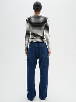 InWear Dagna Stripe Top, Black/White - view 2, Black/White