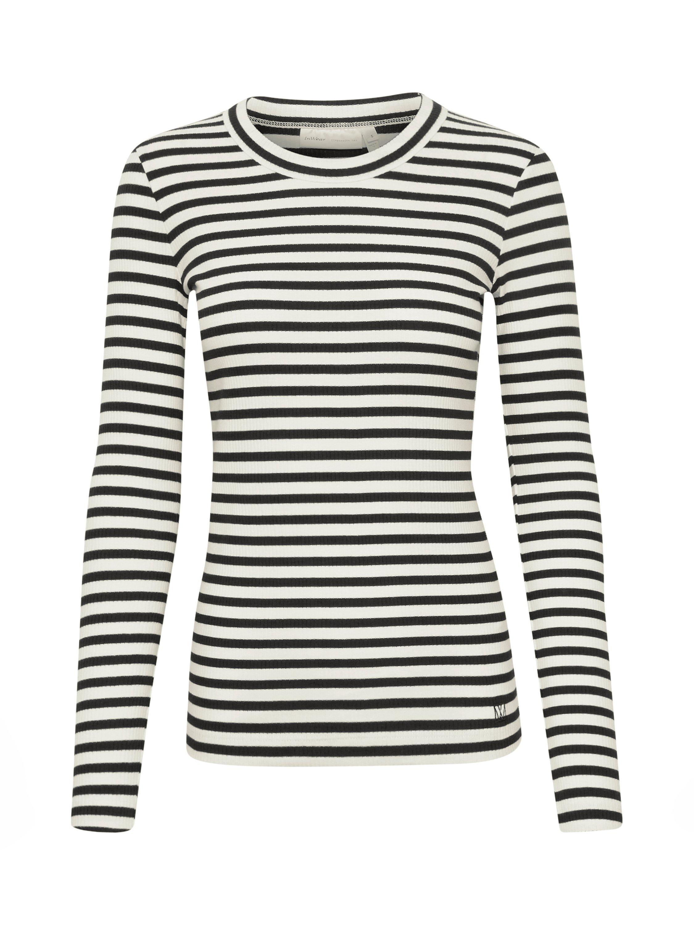 InWear Dagna Stripe Top, Black/White, XS